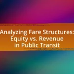 Analyzing Fare Structures: Equity vs. Revenue in Public Transit