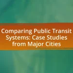 Comparing Public Transit Systems: Case Studies from Major Cities