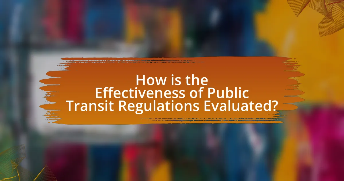 How is the Effectiveness of Public Transit Regulations Evaluated?