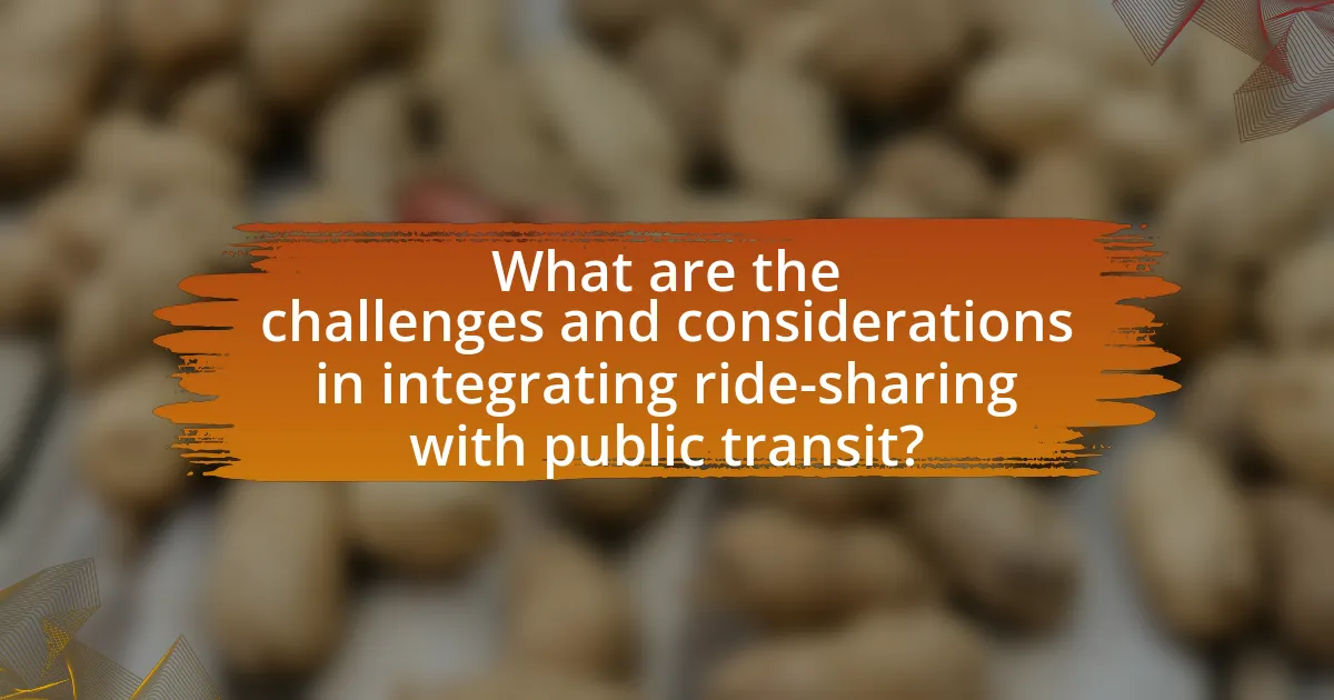 What are the challenges and considerations in integrating ride-sharing with public transit?