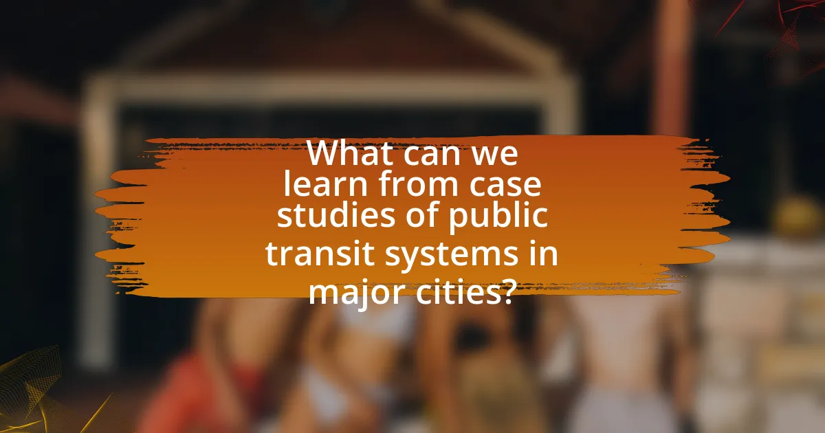 What can we learn from case studies of public transit systems in major cities?